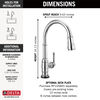 Touch<sub>2</sub>O&reg; Technology Kitchen Faucet with Touchless Technology