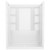60x32 Alcove Shower Base and Wall Set Bundle - Center Drain