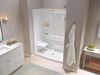 60x32 Alcove Shower Bundle - Left Seat Center Drain Curve
