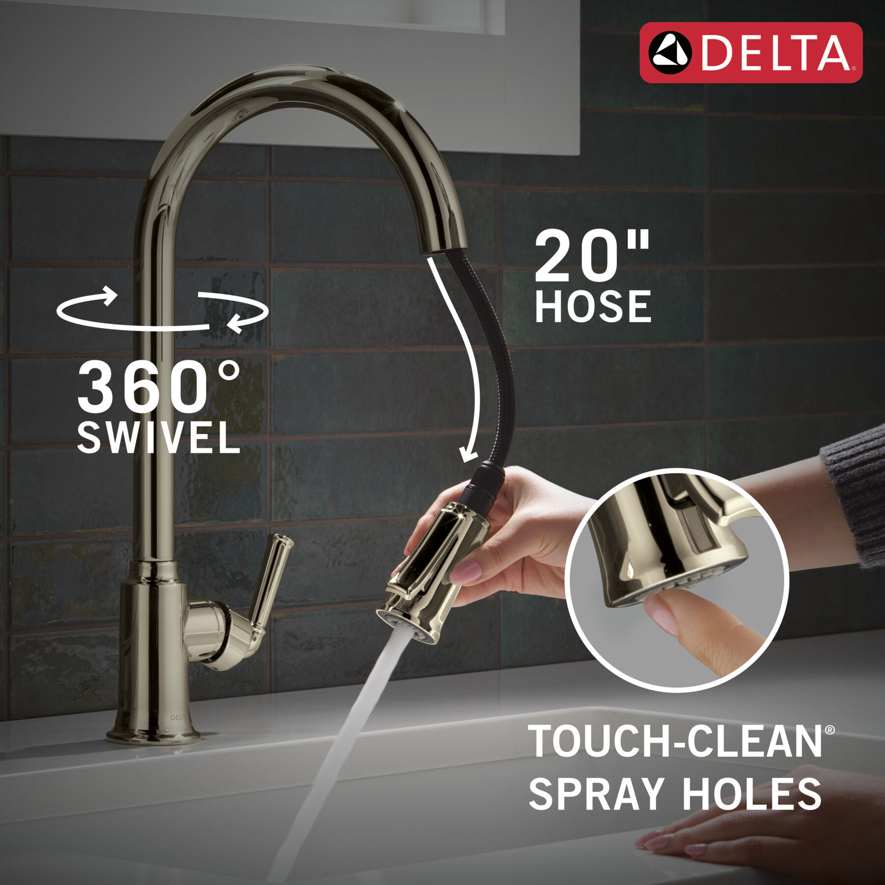 Single Handle Kitchen Pull-Down Faucet