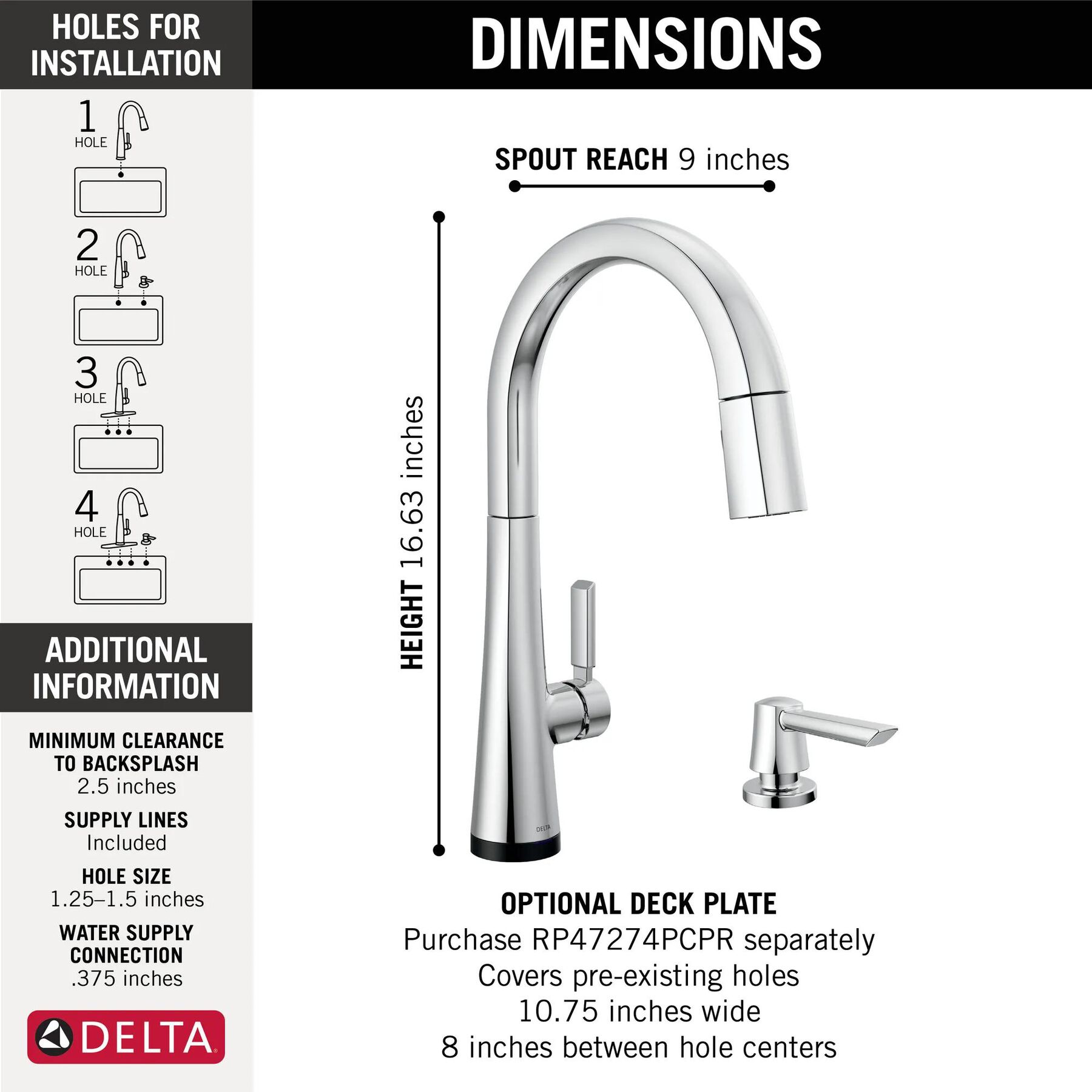 Touch2O Pull-Down Kitchen with Voice & Soap Dispenser
