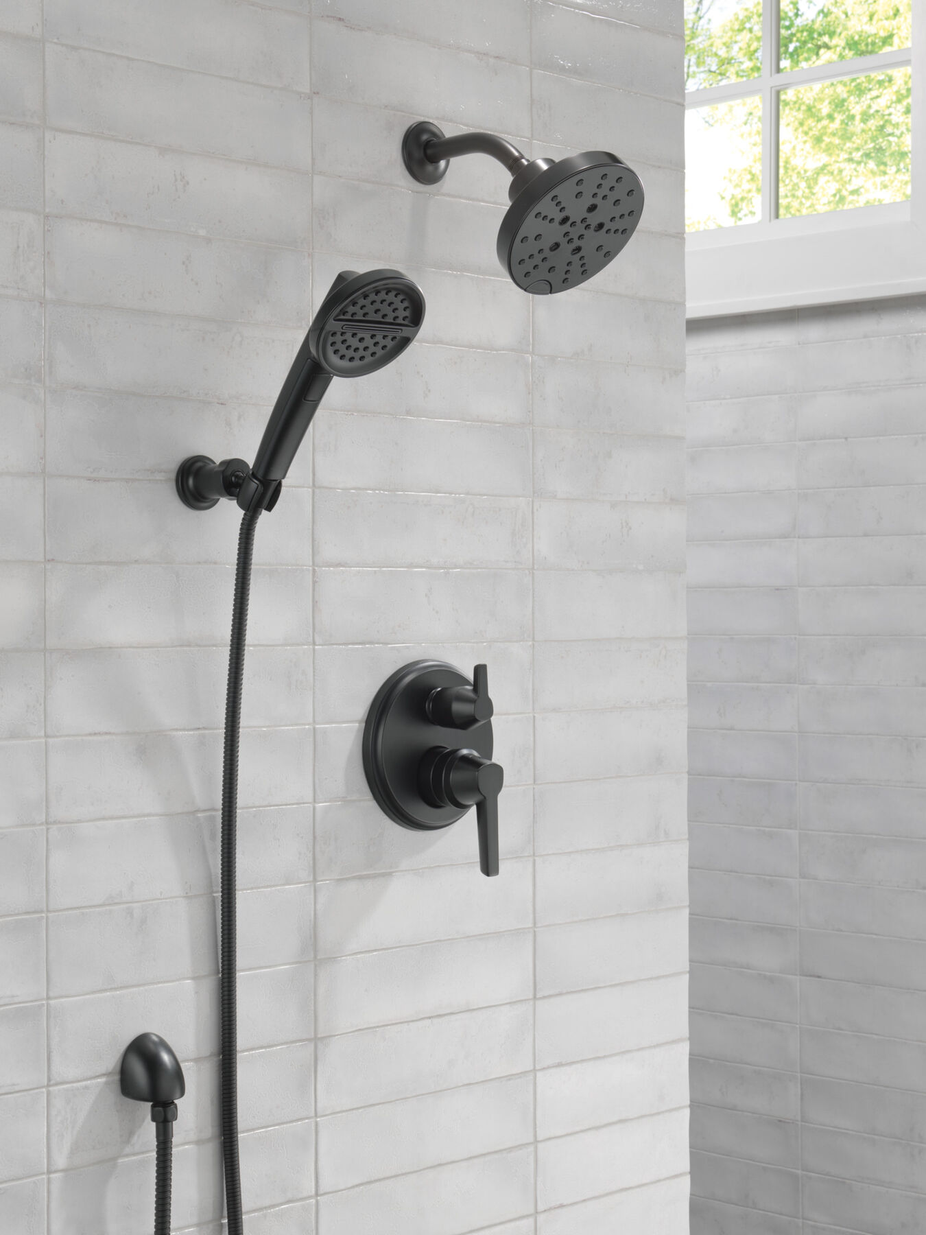 H<sub>2</sub>Okinetic&reg; 5-Setting Contemporary Raincan Shower Head