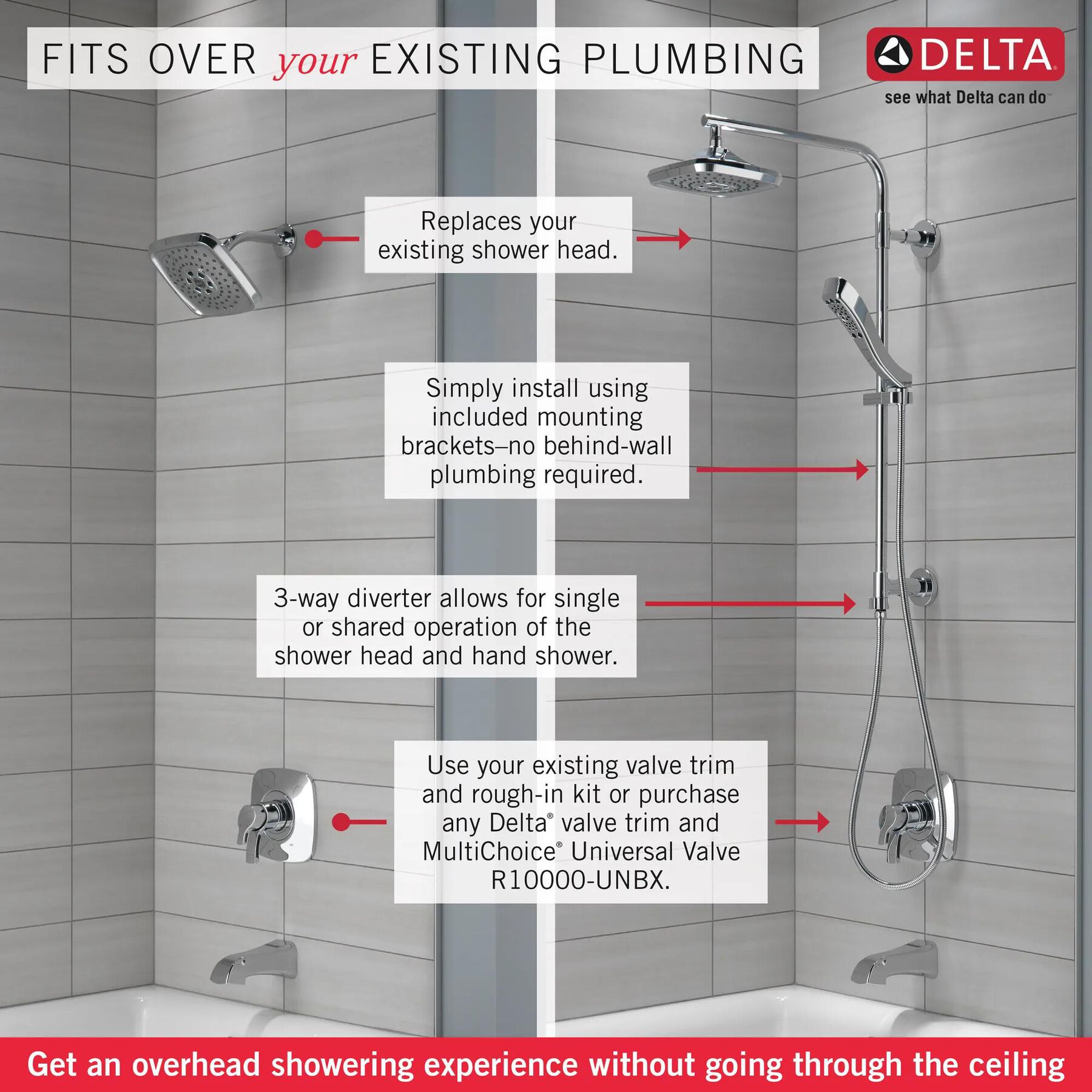 Shower Column 26" Angular