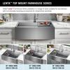 36&rdquo; Retrofit Farmhouse Apron Front 16 Gauge Stainless Steel Single Bowl Kitchen Sink for Undermount / Drop-In Installation with Accessories