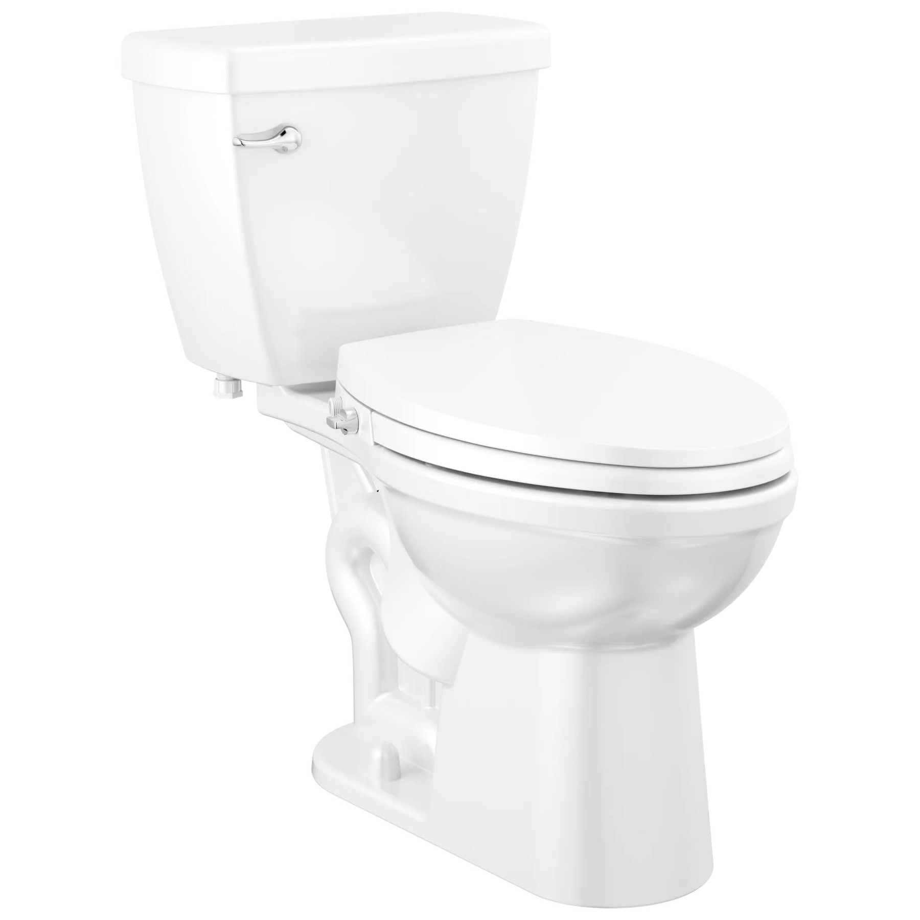 Toilet Single-Flush with Bidet Seat Bundle