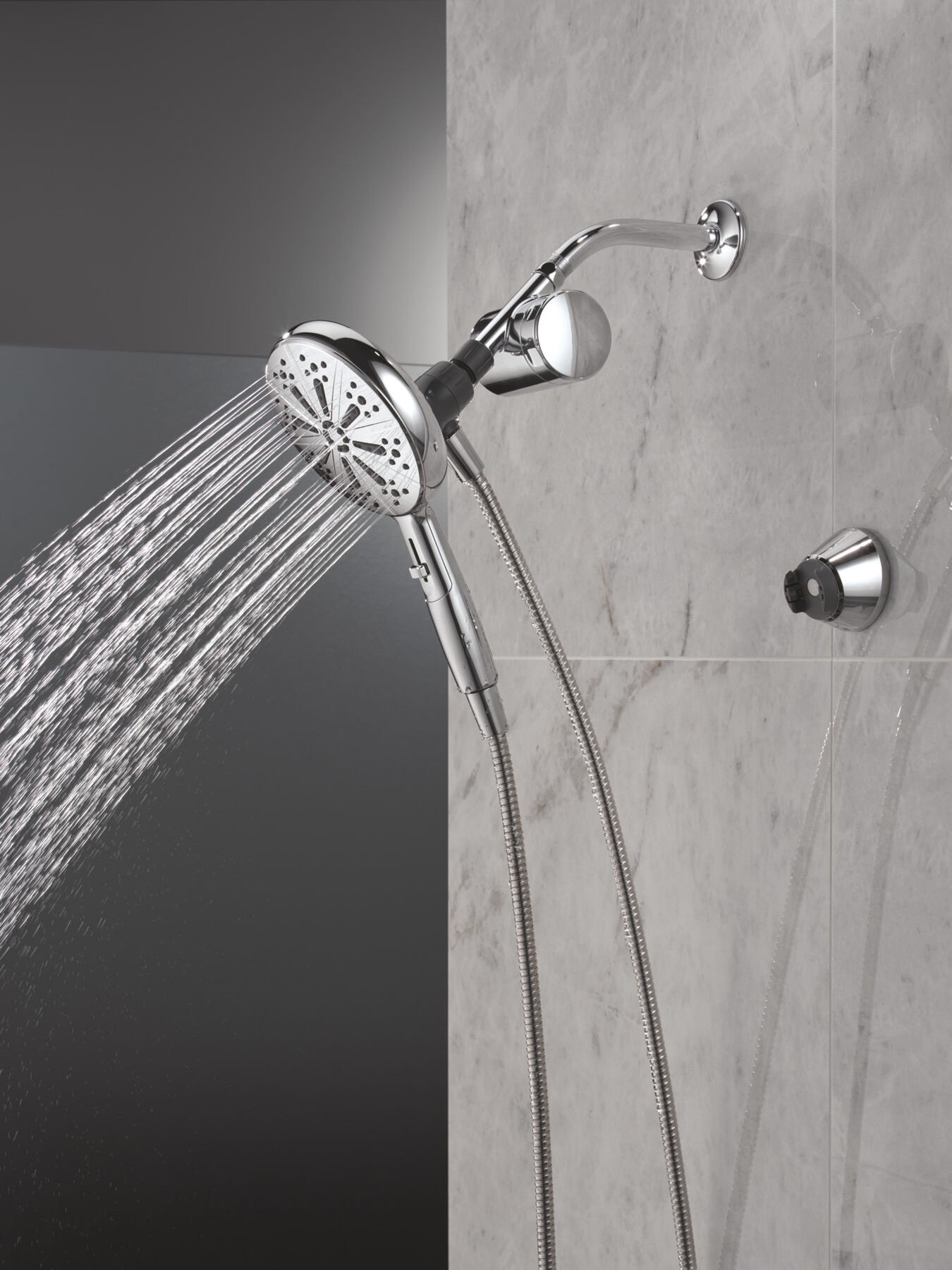 Standard Shower Filter with 6-Setting Showerhead and Mount Bundle