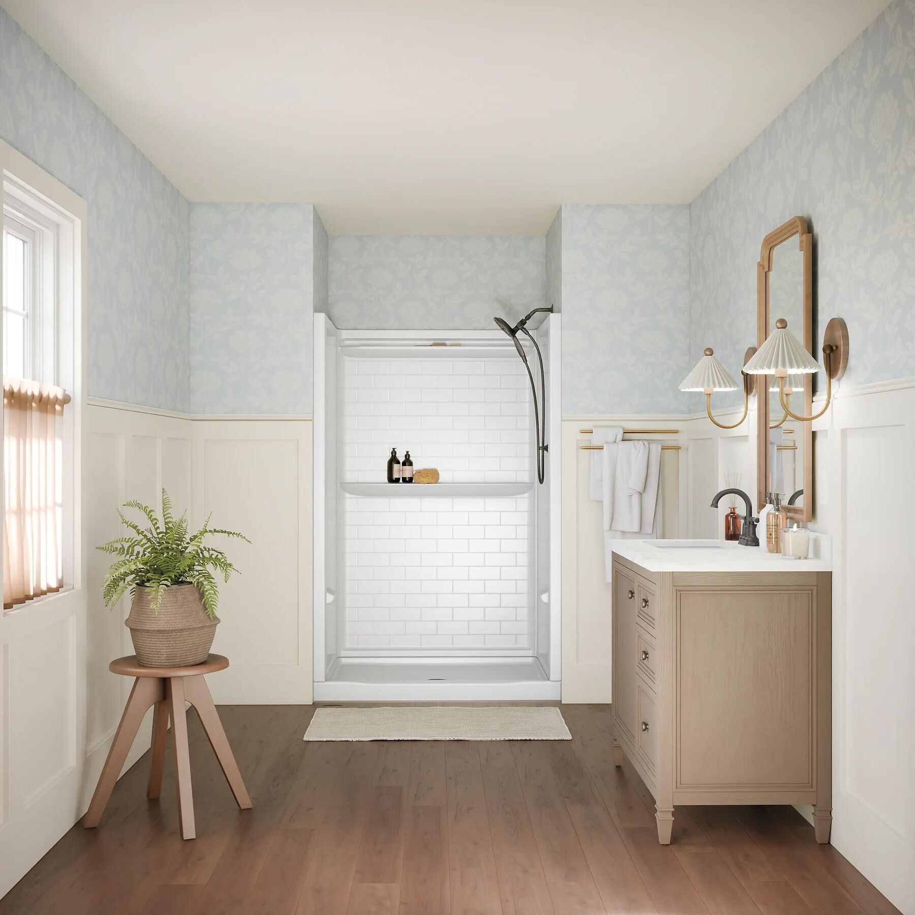 ProCrylic Tile 48 in. x 34 in. Shower Wall