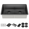 33&rdquo; Undermount 16 Gauge Workstation Kitchen Sink Double Bowl with WorkFlow&trade; Ledge and Accessories