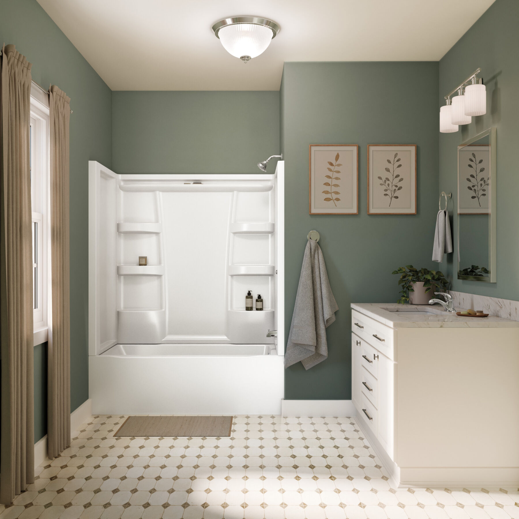 Procrylic 60 in. x 32 in. Bathtub Surround