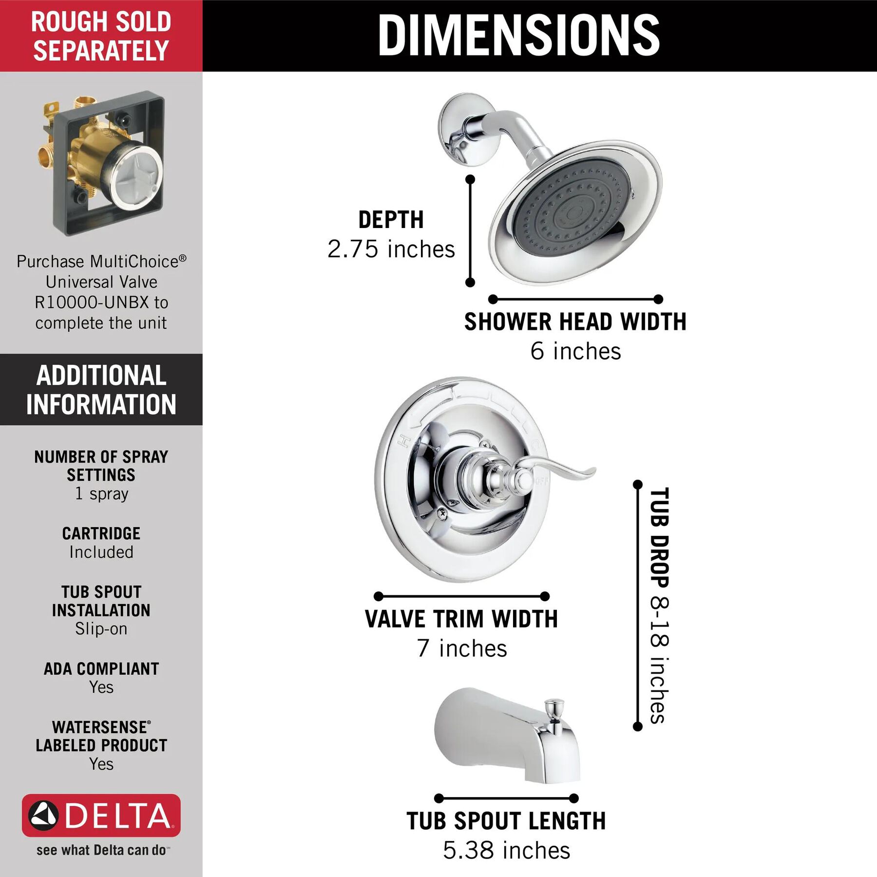 Monitor&reg; 14 Series Tub & Shower Trim