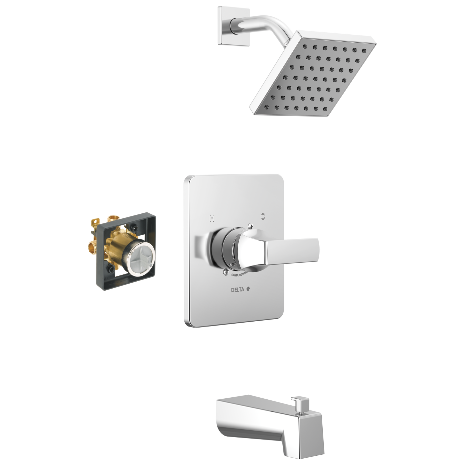 Tub Shower Trim with Universal Rough Bundle - 14S