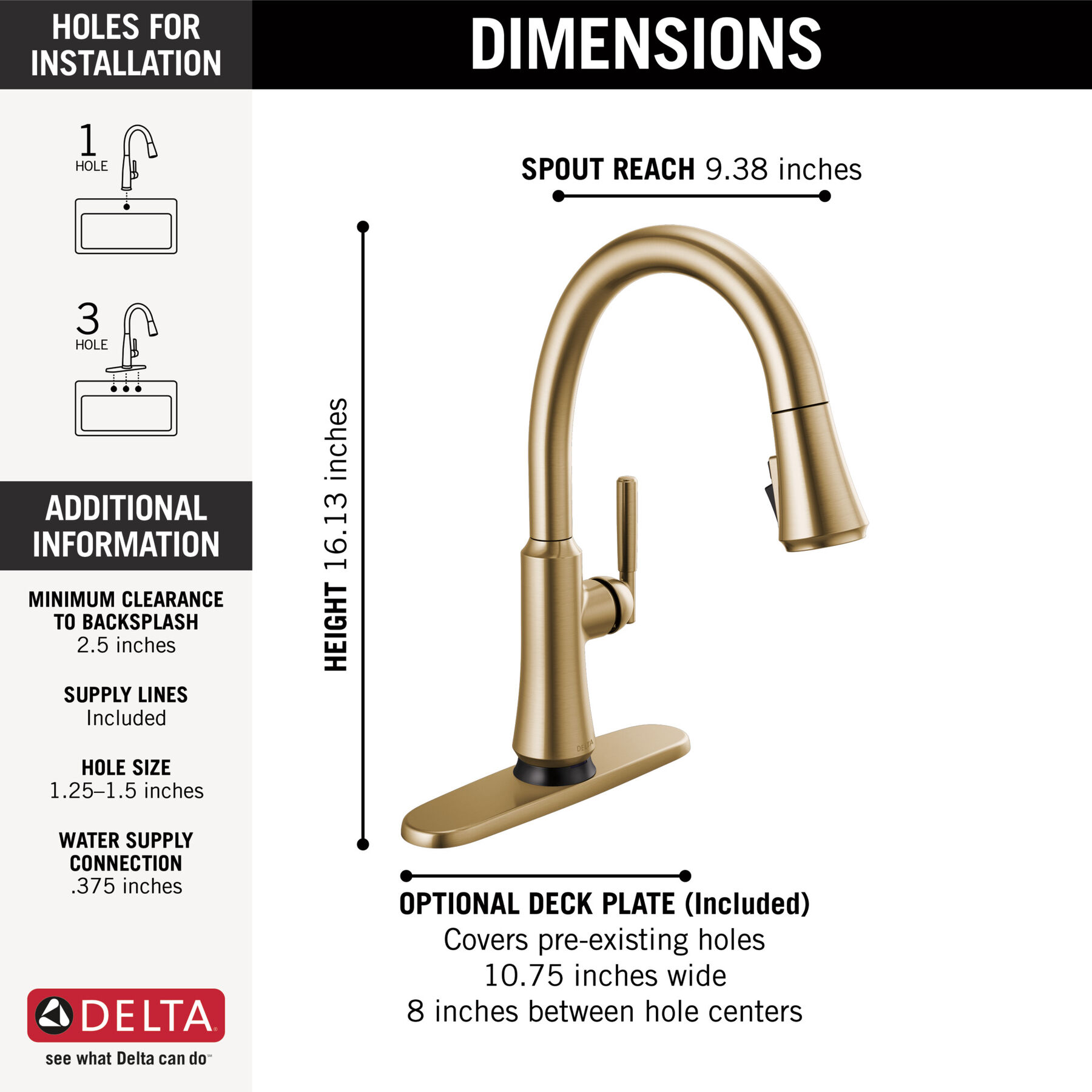 Touch<sub>2</sub>O&reg; Technology Kitchen Faucet with Touchless Technology