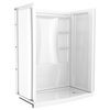 60 x 32" Curved Alcove Shower Base with Right Drain