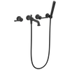 Wall Mount Tub Filler Trim with Hand Shower - Less Handles