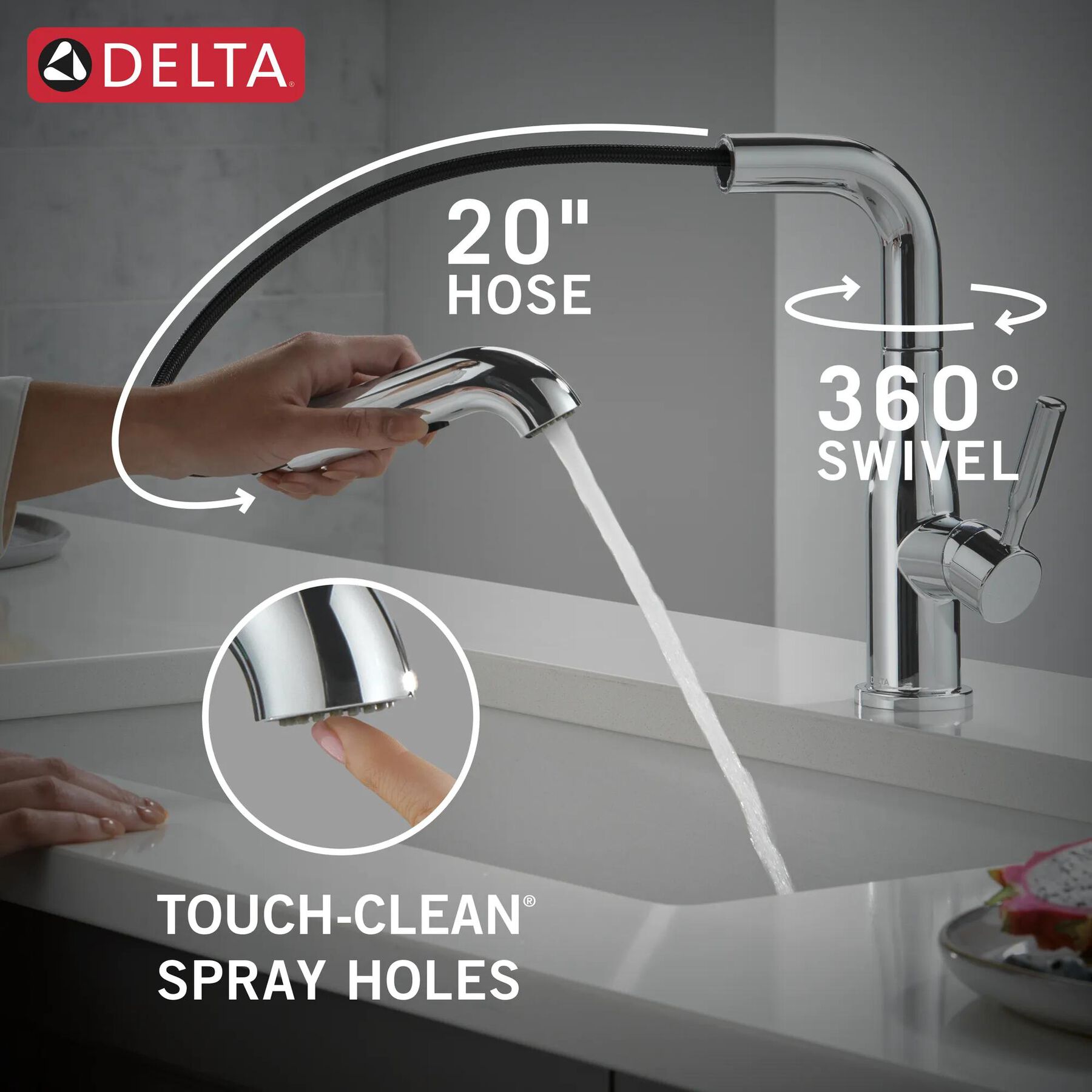 Single Handle Pull-Out Kitchen Faucet