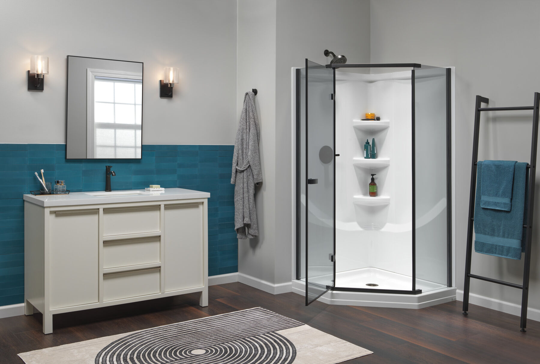38" Neo Angle Shower Base