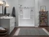 60x32 Alcove Shower Base and Wall Set Bundle - Center Drain