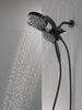 HydroRain&reg; 4-Setting Two-in-One Shower Head (Recertified)