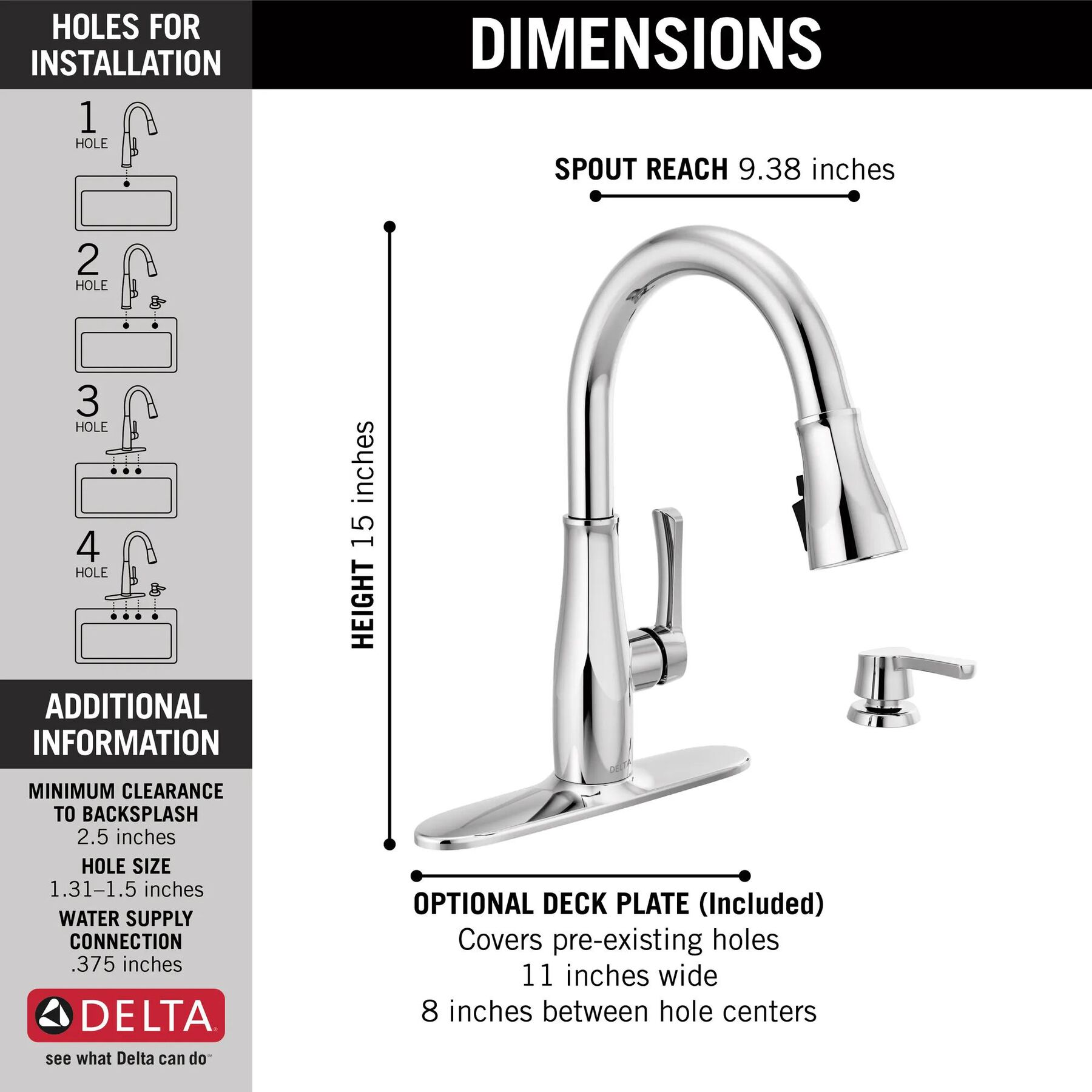 Single Handle Pull-Down Kitchen Faucet with Soap Dispenser and ShieldSpray &reg; Technology