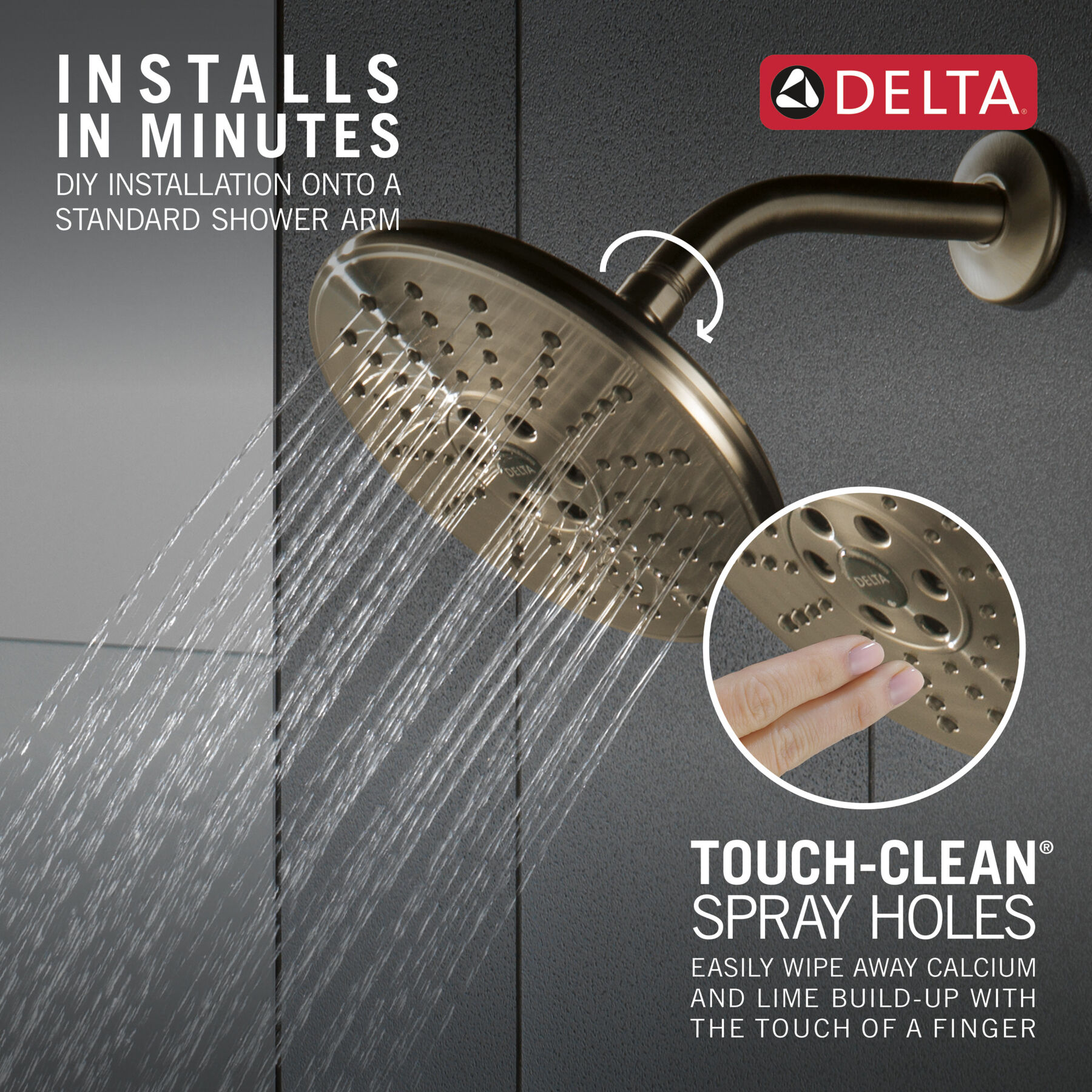 H<sub>2</sub>Okinetic&reg; 3-Setting Raincan Shower Head (Recertified)