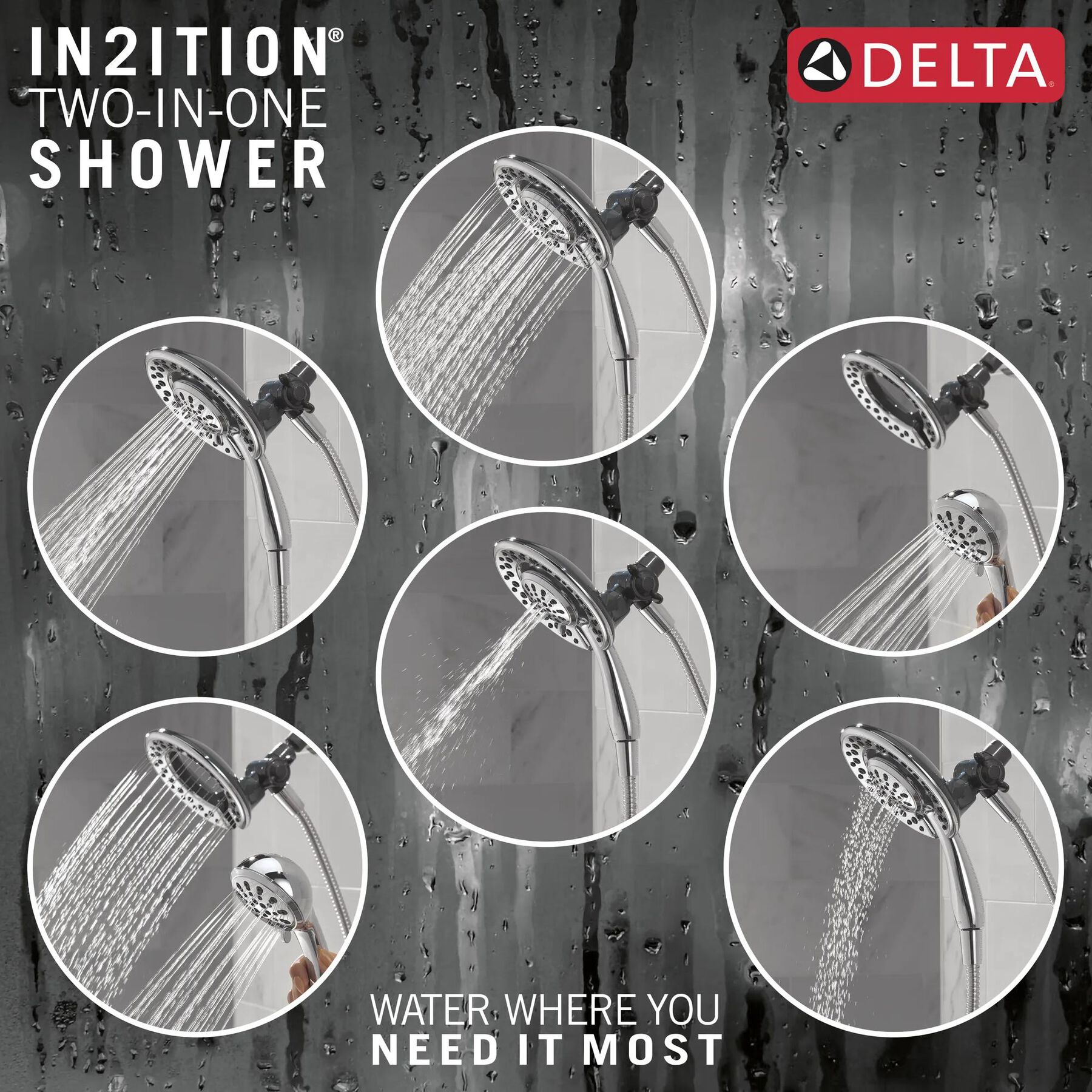 Shower Filter Attachment with 4-Setting In2ition&reg;