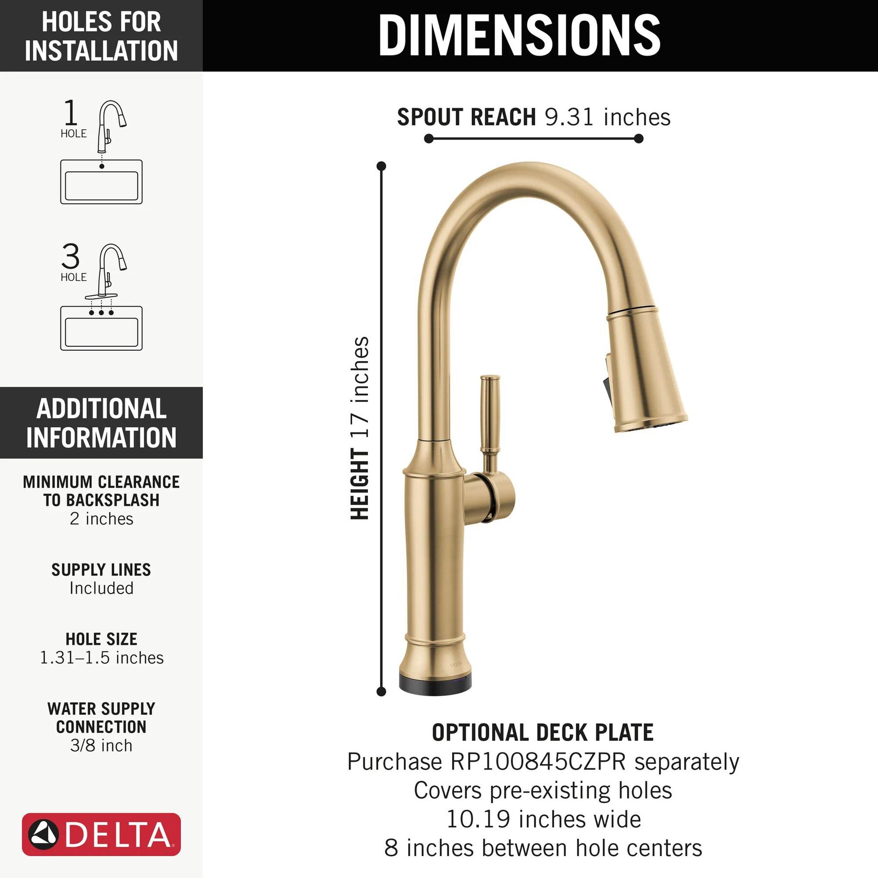 Touch<sub>2</sub>O&reg; Technology Kitchen Faucet with Touchless Technology (Recertified)