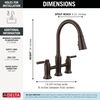 Two Handle Pull-Down Bridge Kitchen Faucet (Recertified)