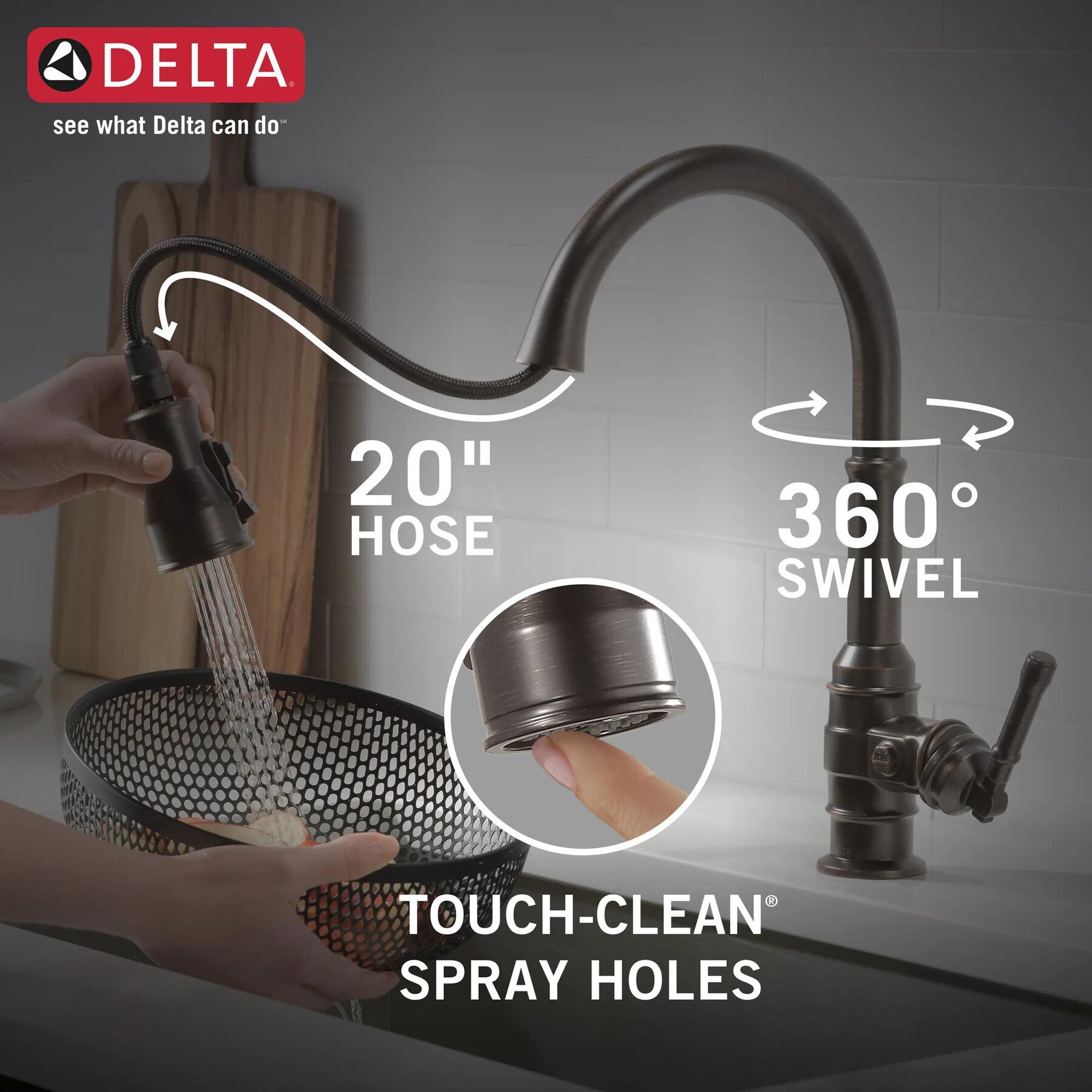 Single Handle Pull-Down Kitchen Faucet