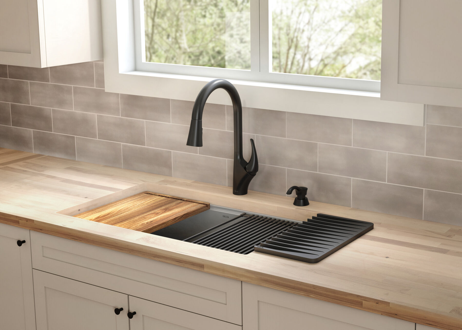 32&rdquo; Workstation Kitchen Sink Undermount Stainless Steel Single Bowl with WorkFlow&trade; Ledge and Accessories