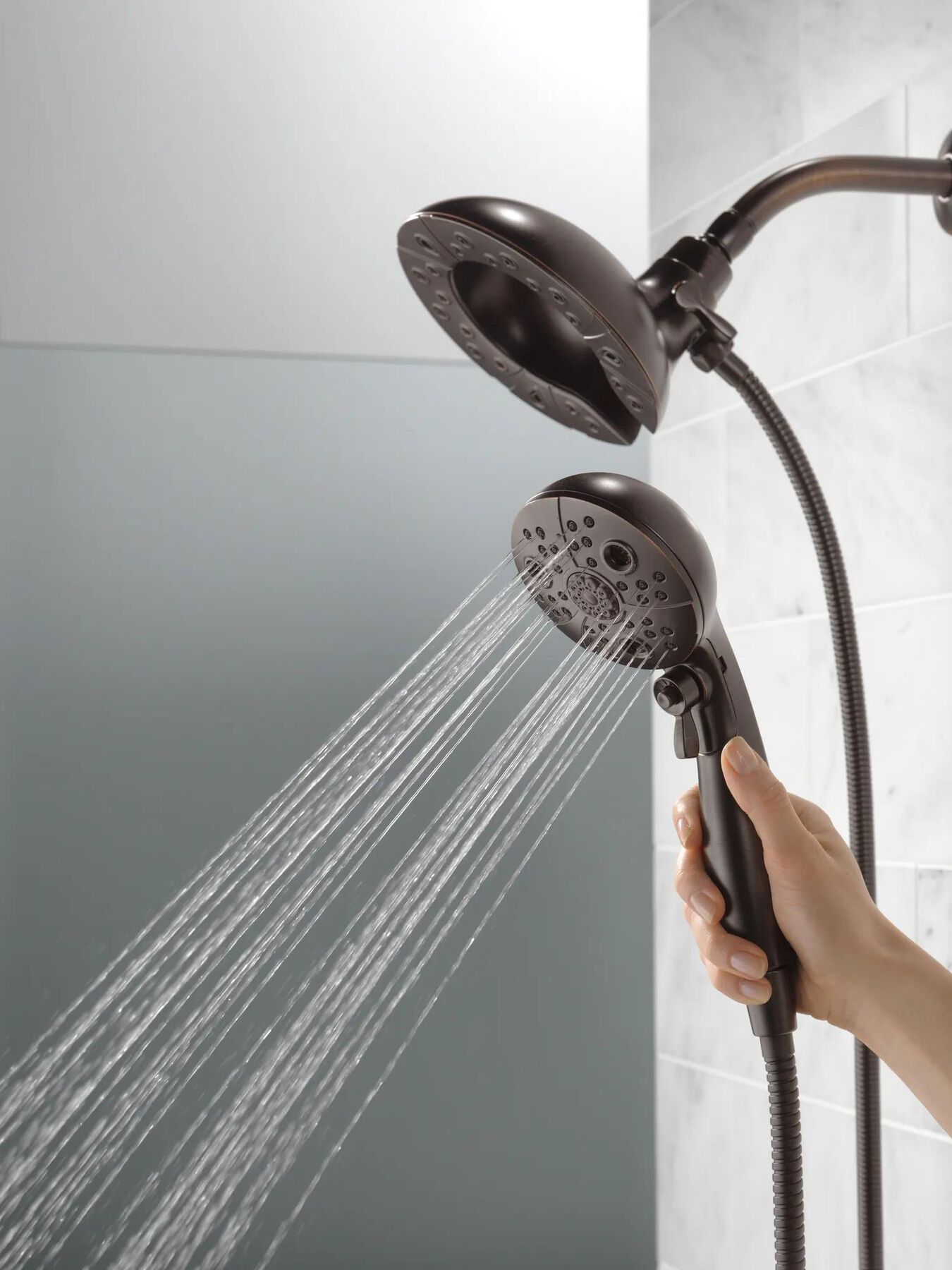 H<sub>2</sub>Okinetic&reg; In2ition&reg; 5-Setting Two-in-One Shower (Recertified)