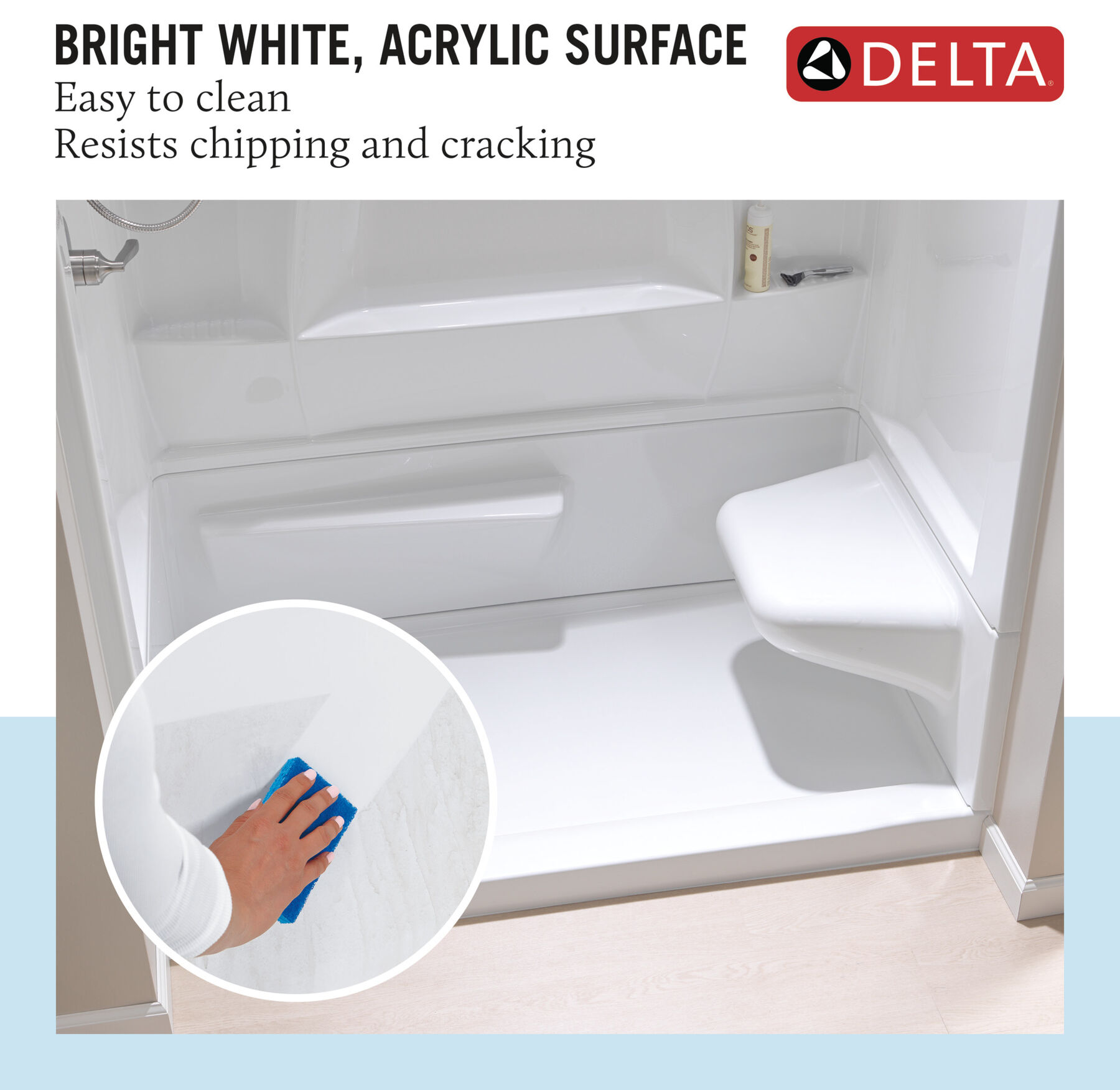 Procrylic Seated Shower Kit 60"x32" Left Drain
