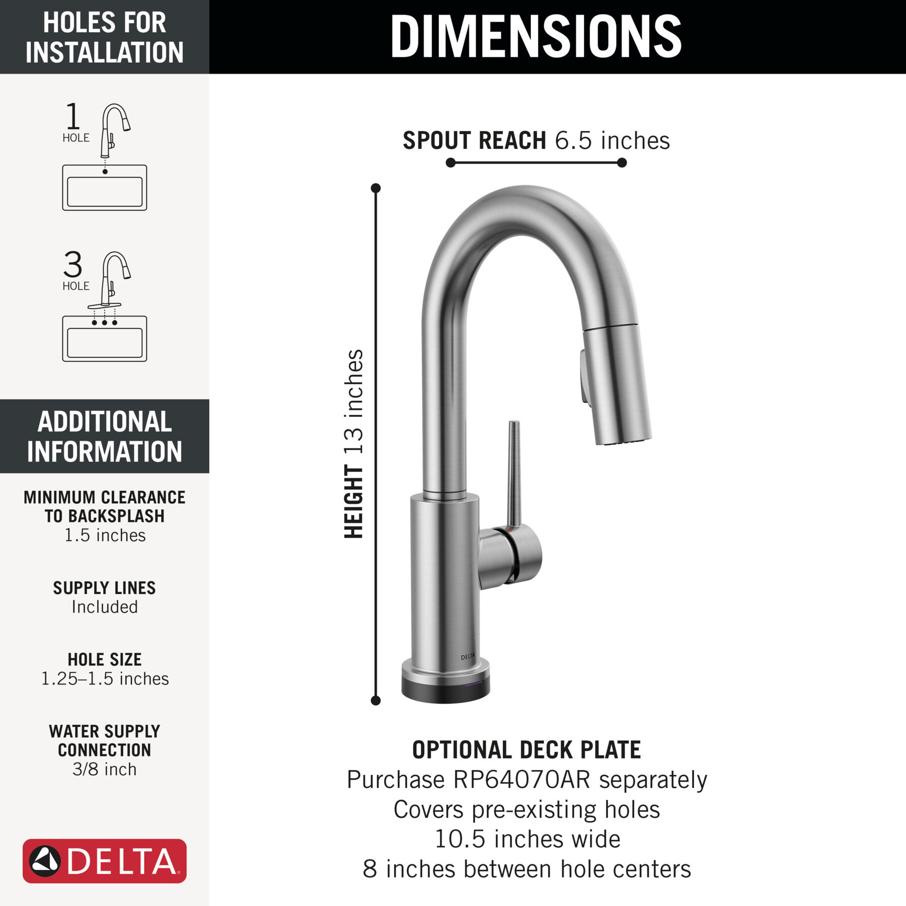 Touch2O&reg; Bar / Prep Faucet with Touchless Technology