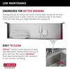 30&rdquo; Workstation Kitchen Sink Drop-In Top Mount Stainless Steel Single Bowl with WorkFlow&trade; Ledge and Accessories