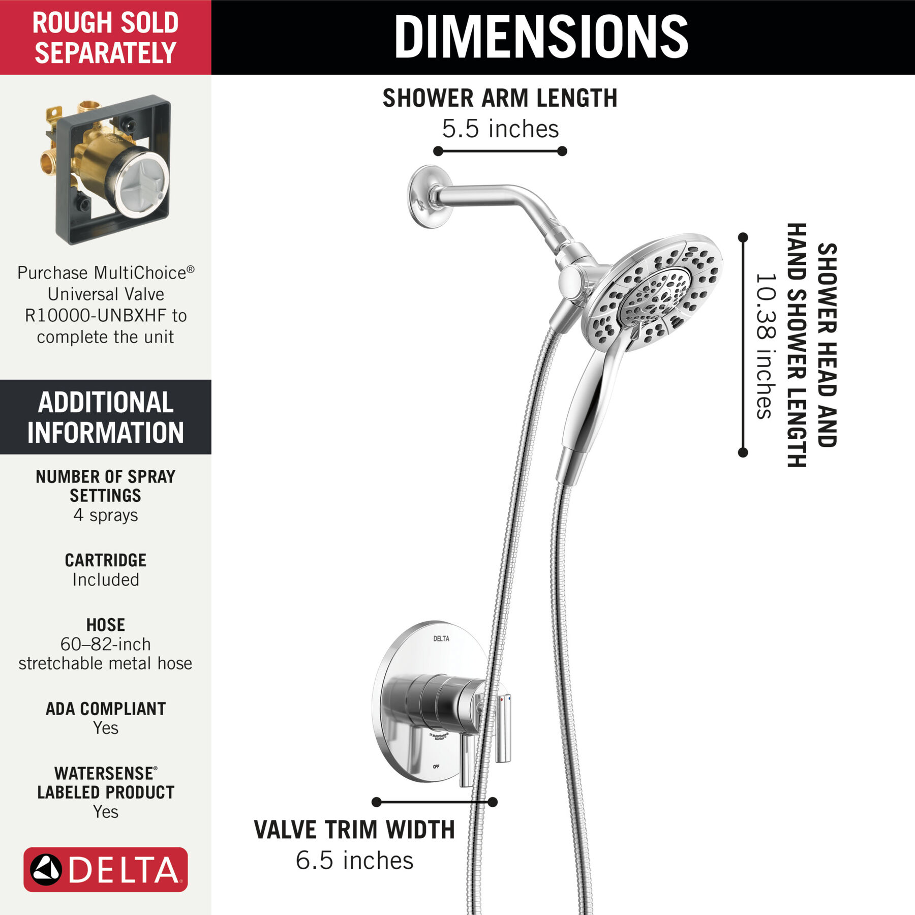 Monitor&nbsp;17 Series Shower Trim with In2ition&reg;