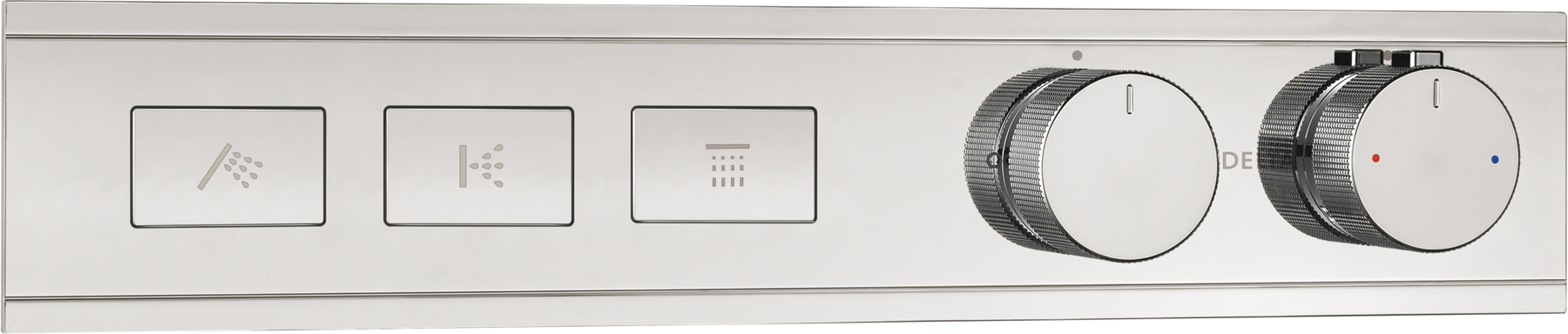 Modern High Flow Push Button Thermostatic Trim - 3 Outlet