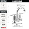 Two Handle Tract-Pack Centerset Bathroom Faucet