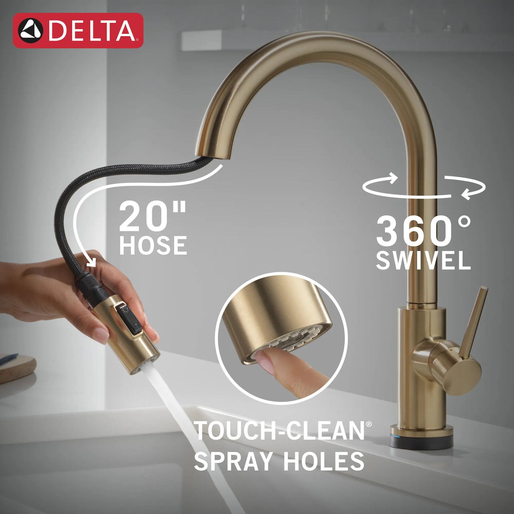 Touchless Pull-Down Kitchen Faucet w/Voic (Recertified)