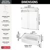 60x32 Alcove Bathtub with Door Bundle - Left Drain Curve