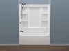60x30 Alcove Bathtub, Wall Set and Trim Bundle - Left Drain