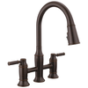 Two Handle Pull-Down Bridge Kitchen Faucet (Recertified)