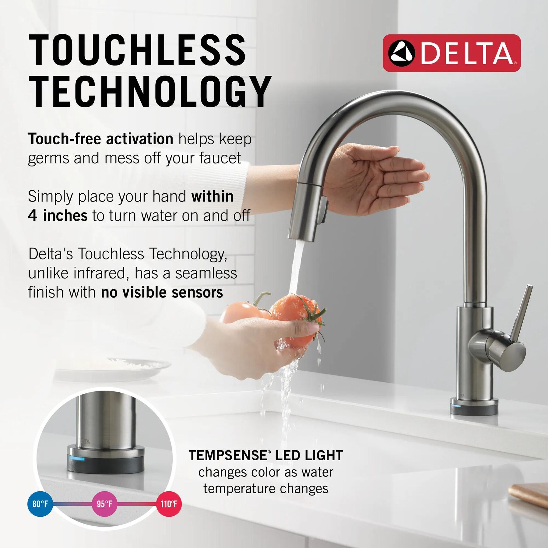 VoiceIQ&reg; Kitchen Faucet with Touch<sub>2</sub>O&reg; Technology with Touchless Technology