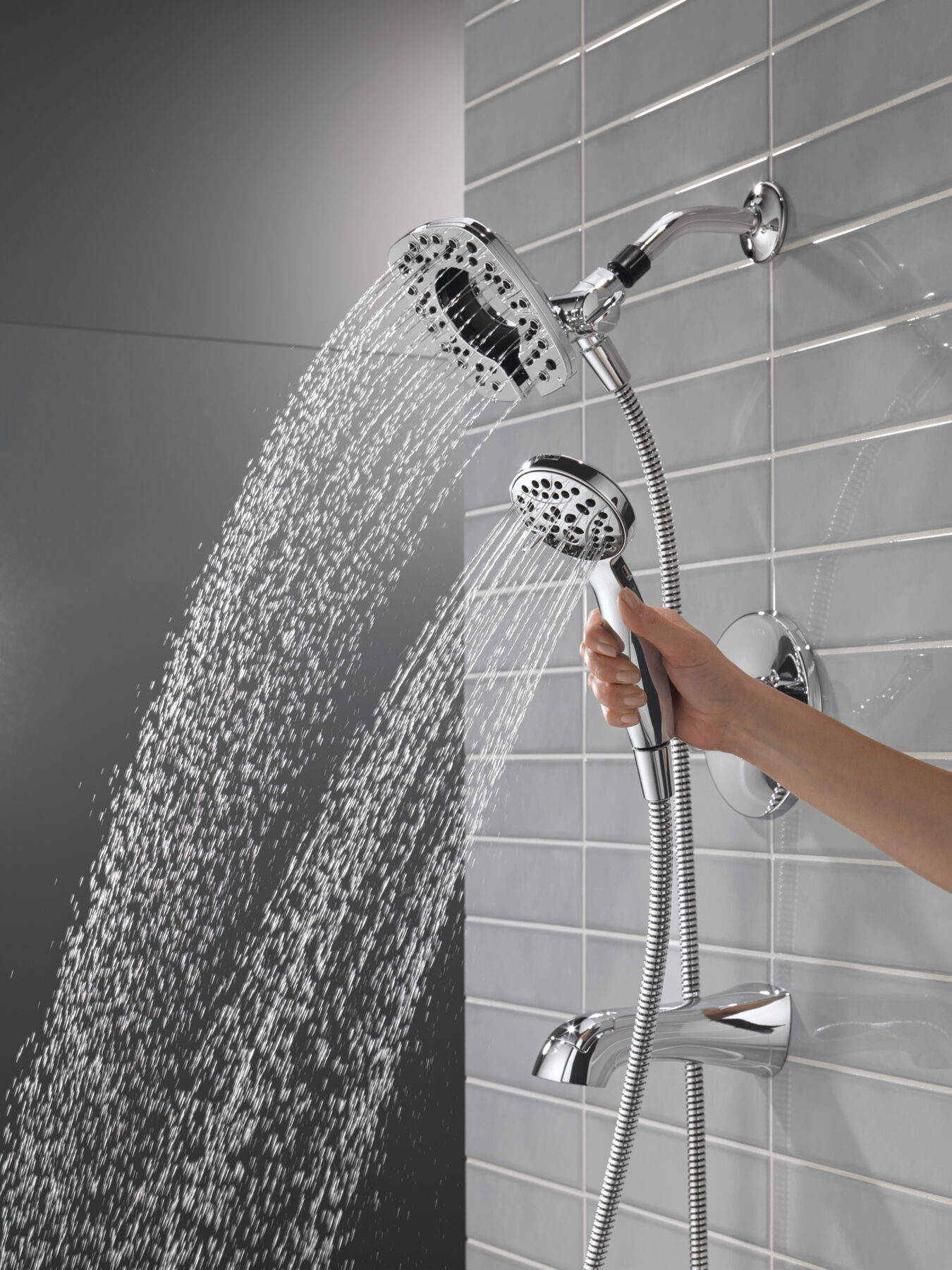 Centerset Lavatory Faucet with 14 Series Tub Shower Trim Bundle