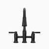 Two Handle Pull-Down Bridge Kitchen Faucet (Recertified)